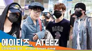 [4K] ATEEZ, We arrived safely through the heavy rain✈️ Airport Arrival 24.5.11 Newsen