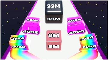 Jelly Run 2048 - Gameplay Walkthrough - (1-32M)