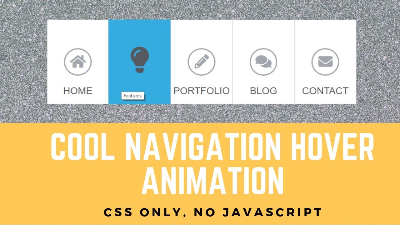 COOL CSS Navigation With Hover Effect - Navigation Bar Tutorial - YouTube