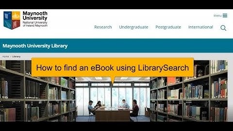 How to find an eBook using LibrarySearch