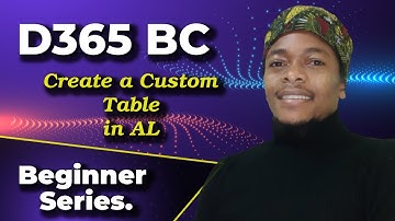 Create your first custom table- in AL using Visual Studio Code.