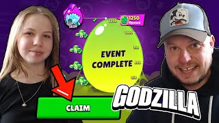 NÁŠ KLAN TO DOKÁZAL 🥳 SKIN ZDARMA 🤯 GODZILA EVENT 😋 BRAWL STARS 💕 tNo a Barunka