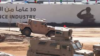 Day 5 IDEX 2023 Defense Exhibition Abu Dhabi UAE army live demo armored tank combat vehicles