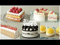 #109 3x Speed 케이크 디저트 베이킹 영상 : Cake Dessert Baking Video | 딸기 크레이프 케이크, 노오븐 치즈케이크 | Cooking tree