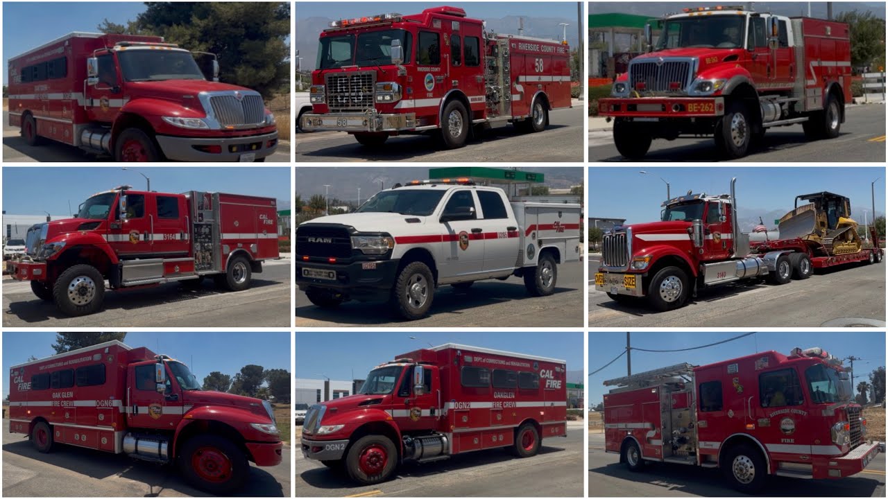 DOZER!! CALFIRE RRU Responses to the Line Fire in Calimesa - YouTube