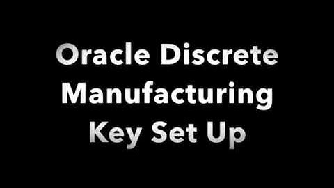 ODM-Oracle Discrete Manufacturing Document Setup (EBS 12.1.3)
