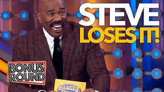 STEVE HARVEY LOSES IT Over Their ANSWERS On Family Feud USA