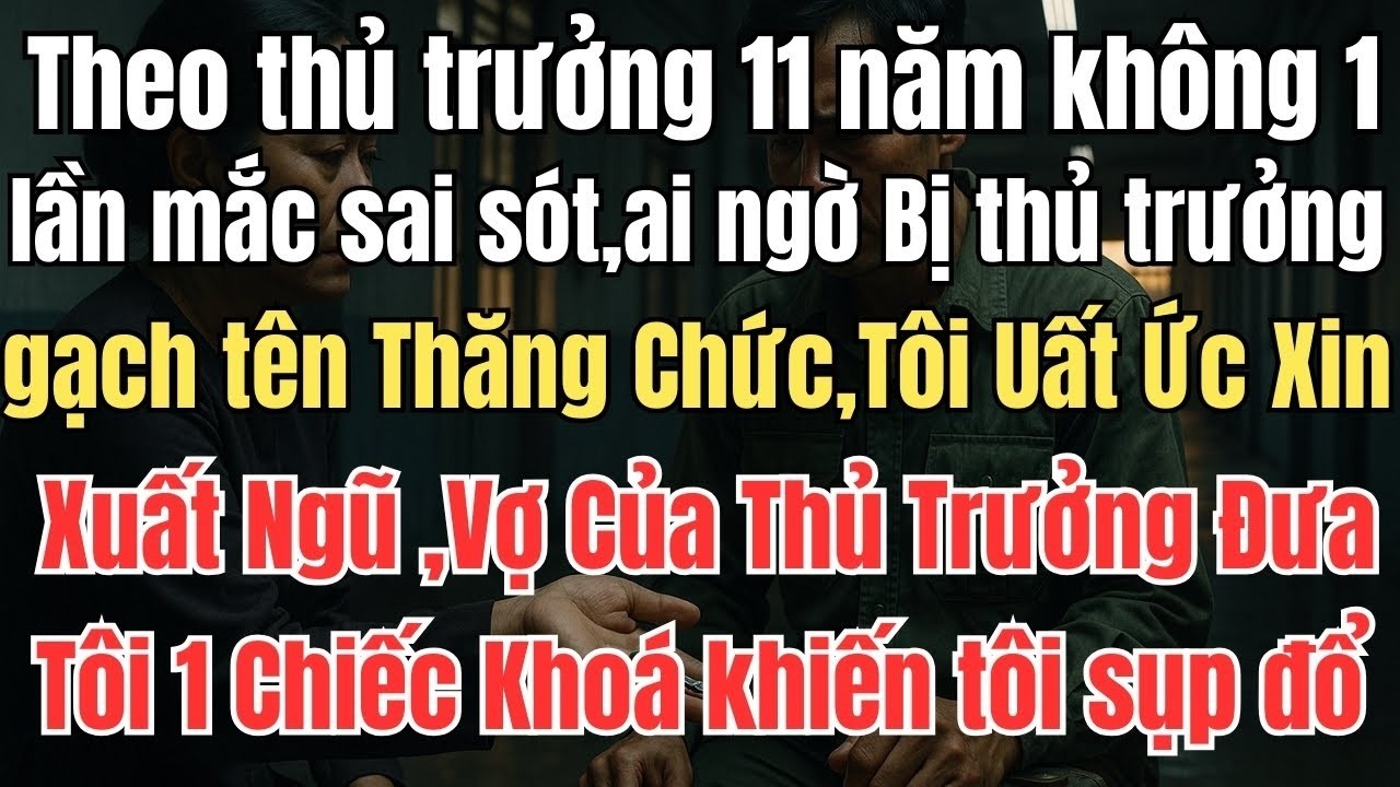Theo thủ trưởng 11 năm không sai sót, huân chương đầy tay, bị chính thủ trưởng gạch tên thăng chức