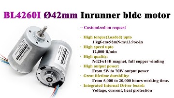 OD 42mm inrunner 8V to 26V custom specs mini BLDC Motor with integrated driver from China supplier