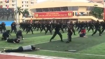 Cảnh sát cơ động một mình hạ gục nhiều đối tượng có vũ khí I ANTD