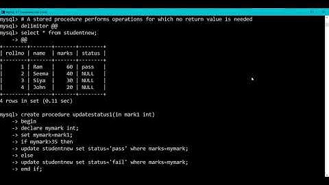Stored Procedure in MySQL