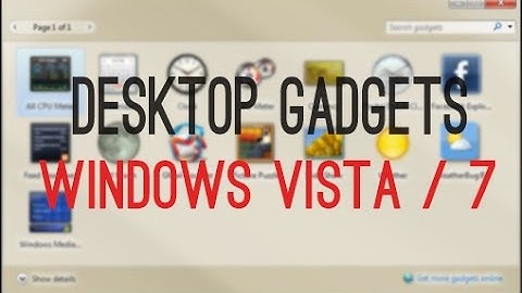 Get Extra Gadgets on Windows Vista / 7