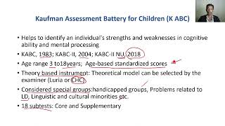 History of Intelligence Testing: 5. Kaufman's Scales