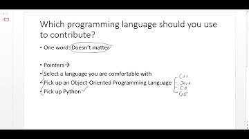 Which programming language to choose for GSOC?