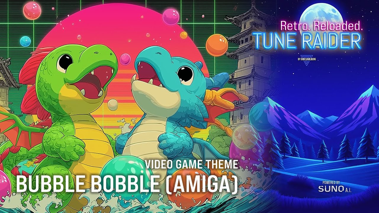 Bubble Bobble Theme – Amiga Game Soundtrack | Epic 80s Synthwave Remix