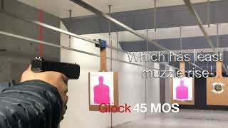 Which has least muzzle rise ( Sig P320 AXG Scorpion  Glock 45 MOS  Sig P229 DA/SA Legion