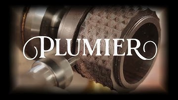 MADE Rose Engine Lathe Pumping a Pattern on Blackwood with a Drilling Frame.