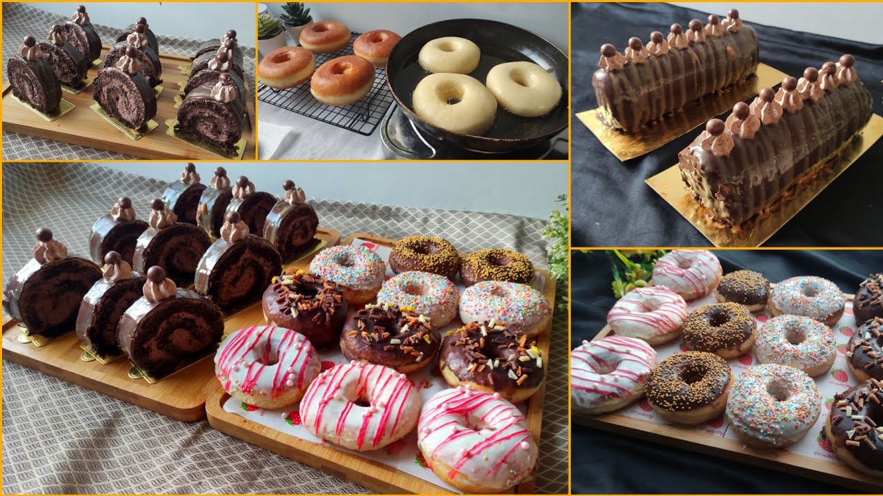 جربيهم بعينيك مغمضين كيجيو خطيرين👌دونات أحسن من المحلات😋أنجح كيك رولي بالشكلاط💪اقتصادي مذاقو كيحمق