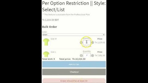 Apply MOQ restrictions on the first variant option in your shopify store. #multivariants #shorts