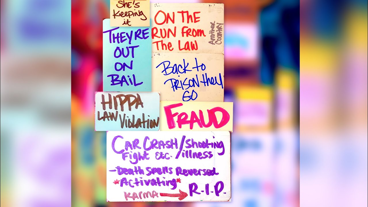 KARMICS IN REGRET,CAR CRASH,LOSING THEIR JOB,TAMPERING W/MEDICAL RECORDS,FRAUD,BACK TO PRISON&more