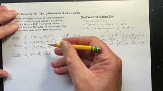 The 2D Kinematics of a Snowmobile - A Physics Problem Solved