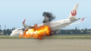 Japan Airlines A350 Flight 516 | Tokyo Haneda Airport Plane Crash Simulation