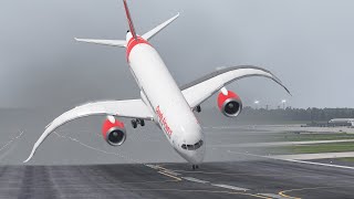 Boeing 787 Flapping On Runway Almost Break The Wings | X-Plane 11
