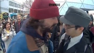 Shia LaBeouf got into a shouting match with a white nationalist on his anti Trump live stream