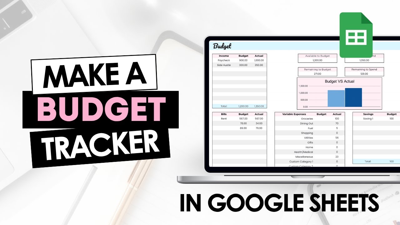 How to Make a Budget in Google Sheets | Tutorial for Beginners - YouTube