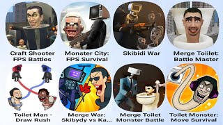 Skibidi Toilet Game, Craft Shooter Skibidi Toilet, Monster City Toilet, Merge Toilet, Toilet Monster screenshot 5