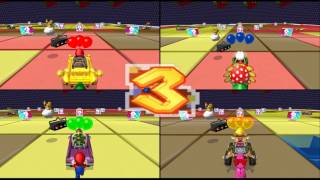 Mario Kart Double Dash!!: Balloon Battle: Tilt-A-Kart 4 player Netplay 60fps screenshot 4