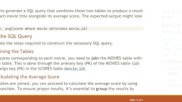 How to Generate an SQL Query for Average Scores of Movies from Multiple Tables