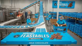 Inside the Feastables Factory – How MrBeast’s Famous Chocolate Bars Are Made (Full Process)