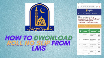 How To Download Roll Number Slip From IUB LMS