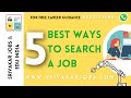 5 best ways to find a job  how to search a job   job searching ways