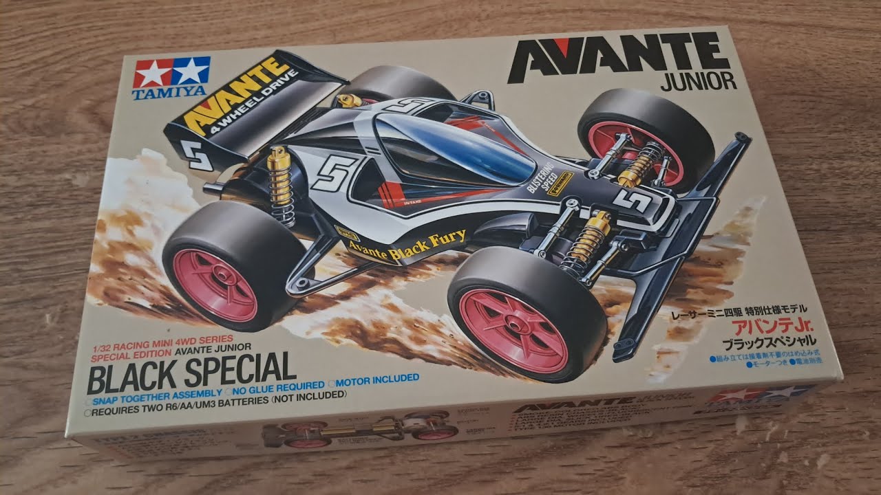 Unboxing Kit Tamiya - 95501 Avante Jr. Black Special (Type 2