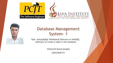 create a database using MySQL Workbench or HeidiSQL software and create tables using that database.