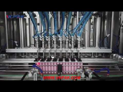 New 8 Düsen 500ml Servomotor Kolben Kunststoff Flasche Shampoo automatische Füllmaschine