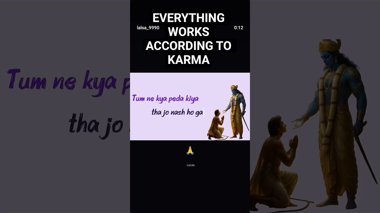 karma works always #youtube #india #karma # #motivation #lifeisbutadream — lalit kummar Palrecha YouTube video