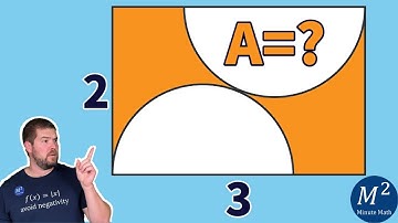 2 Half Circles in a Rectangle, Can you find the area of the shaded region? | Minute Math #geometry