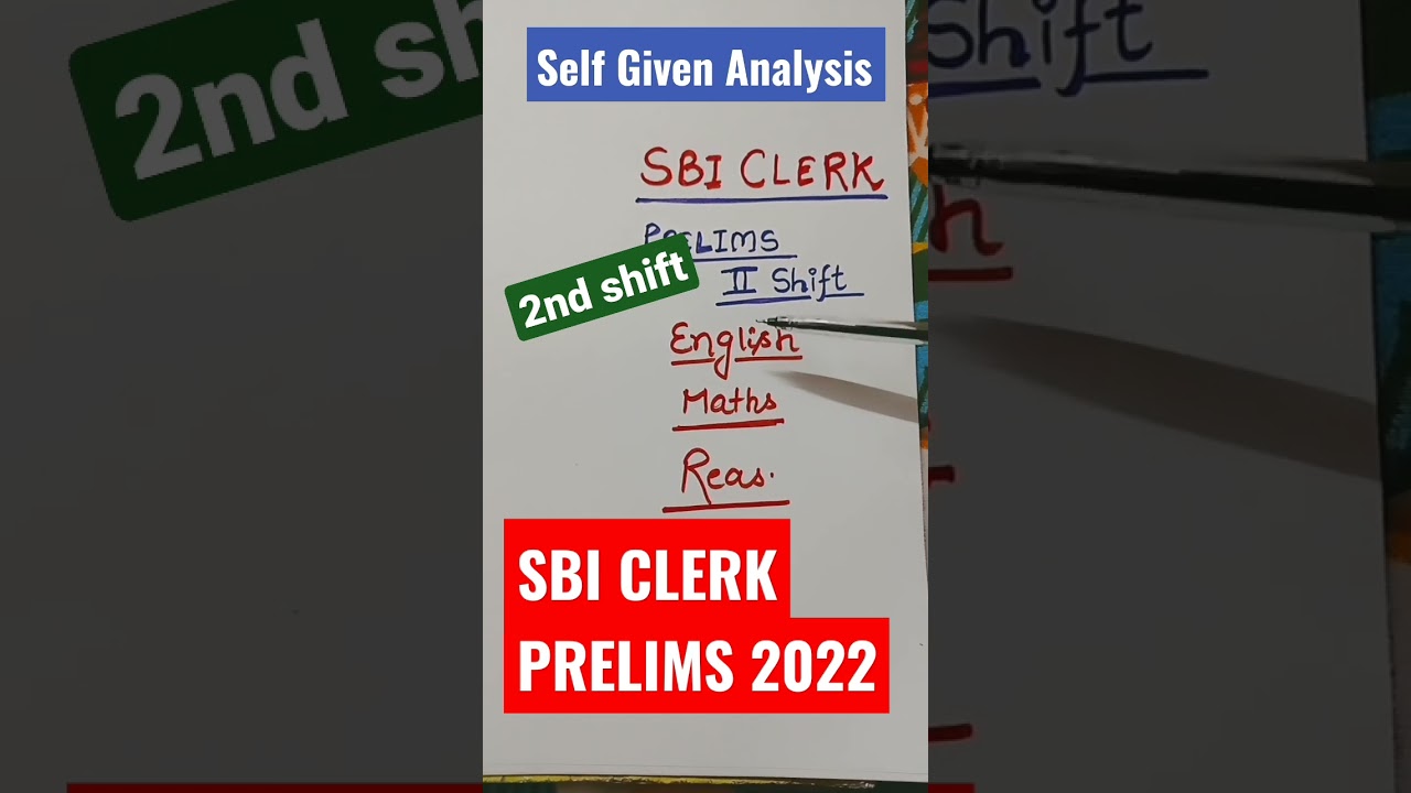 SBI CLERK PRELIMS SELF GIVEN ANALYSIS!!! 