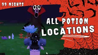 ALL POTION LOCATIONS GUIDE | POTION UPDATE IN #99nightintheforest #Roblox #Gaming