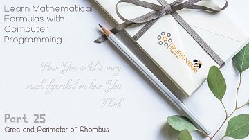 Mathematical Formula - Calculate area and perimeter of rhombus