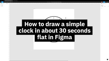 How to draw a simple clock in Figma in 30 seconds flat