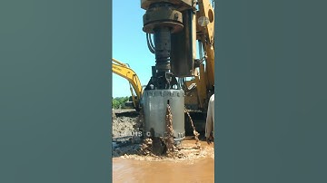 Drilling machine, excavator servis bore pile #shorts