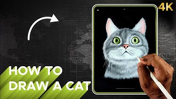How to draw a cat | Procreate tutorial | Relaxing video