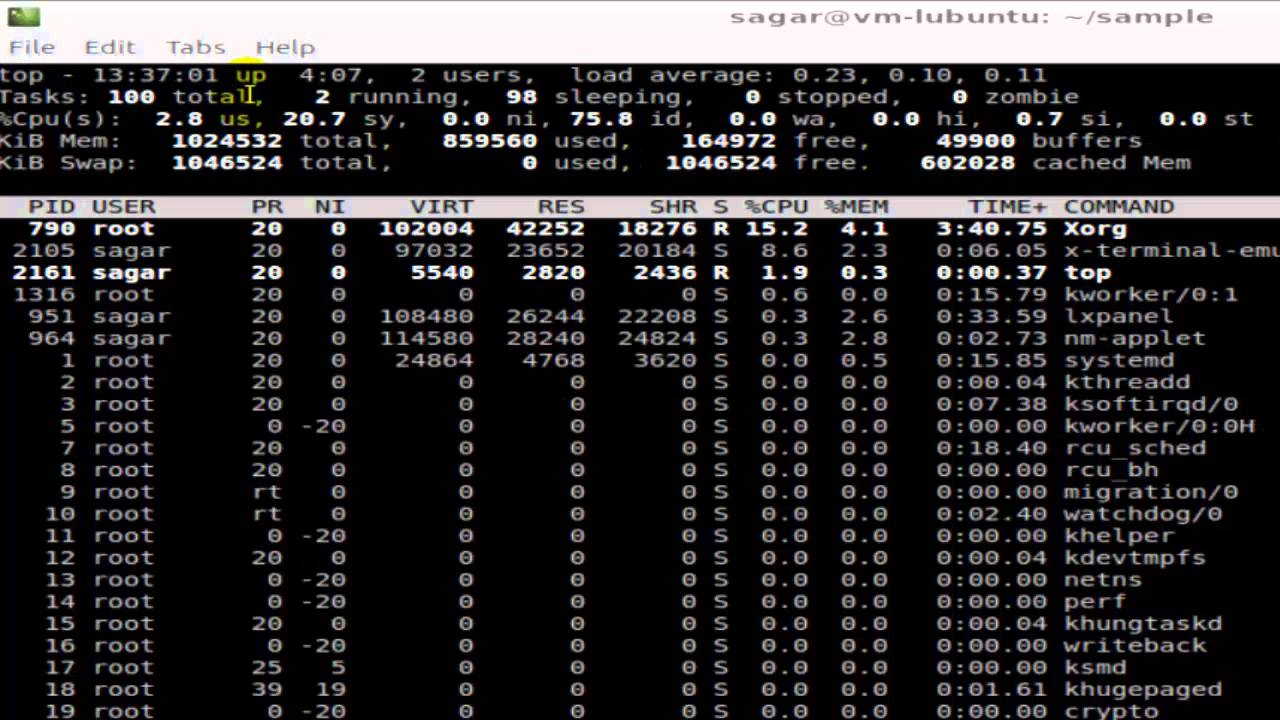 How To Check Cpu Usage In Linux - Youtube