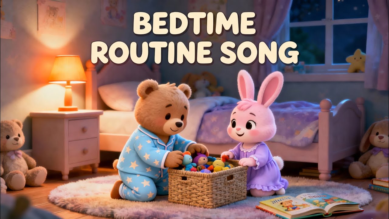 Bedtime Routine Song 🌙 | Calm Night Routine for Kids | Sunshine Story Studio 