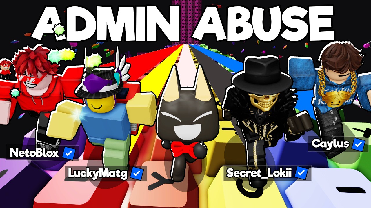 MUNDO 4! MEGA ADMIN ABUSE con ADMIN y YOUTUBERS FAMOSOS! +1 Escapa del Teclado de Velocidad ROBLOX 