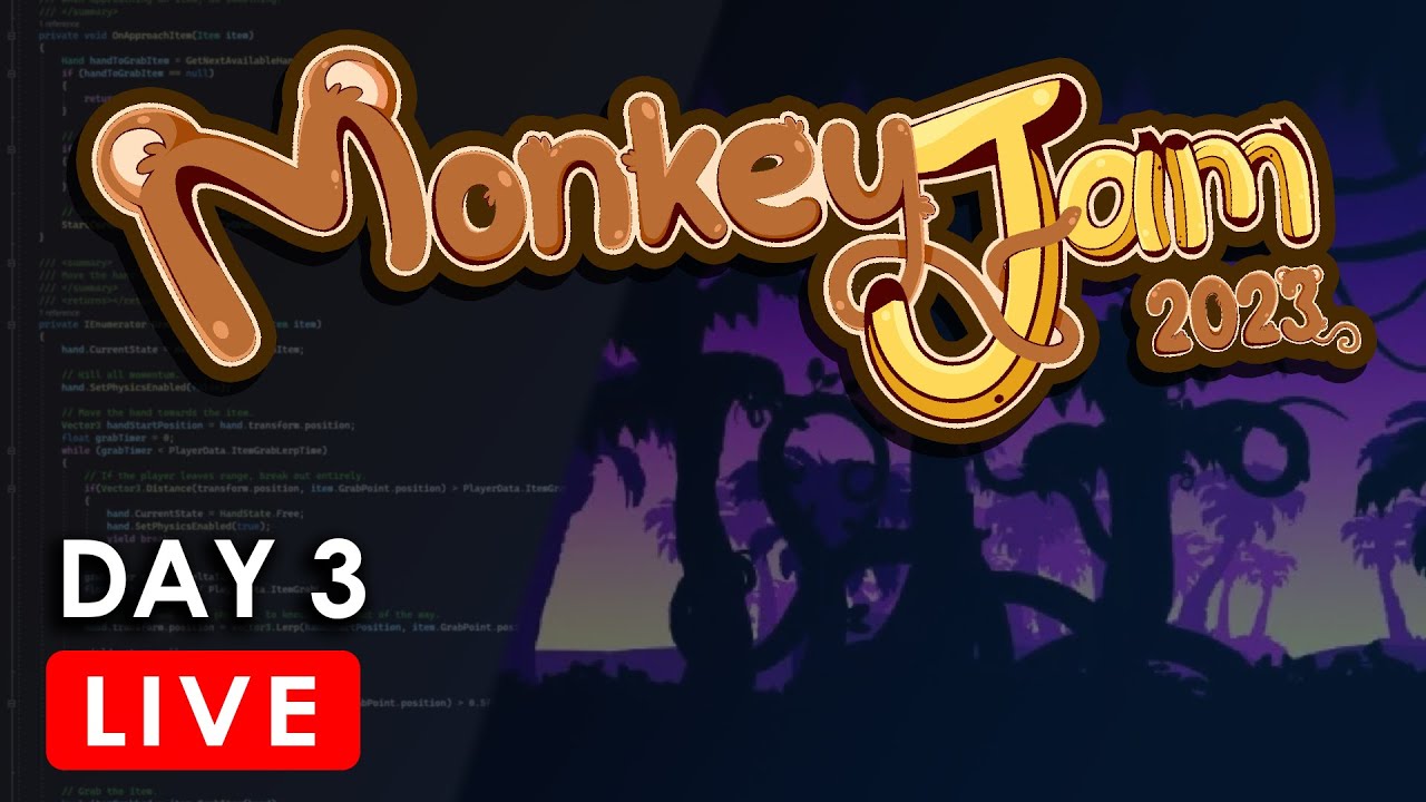 Swinging into more MonkeyJam Game Jam Day 3 YouTube